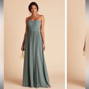 Birdy Grey Grace Convertible Dress in Chiffon Sea Glass, Size Extra Small
